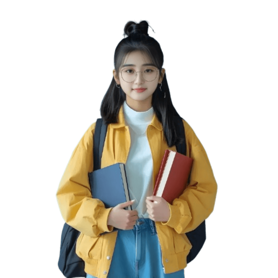 Student with books